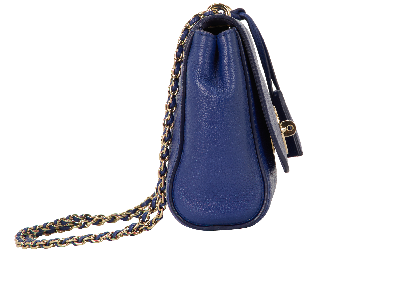 Lily, &pound;420, Handbags, Blue, Leather, Side view